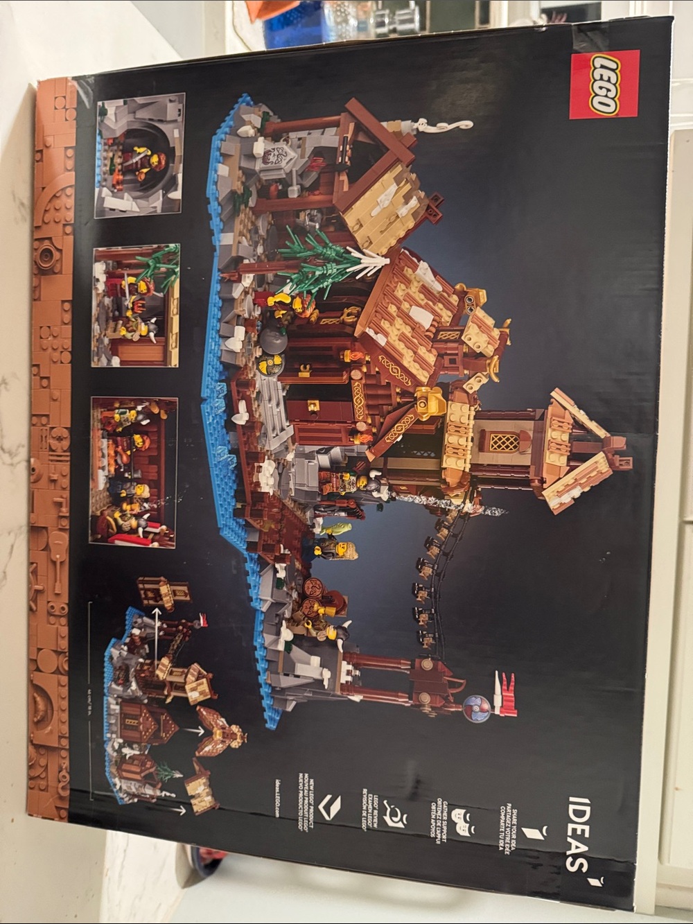 Lego Brown Tan Blue Viking Village Building Set